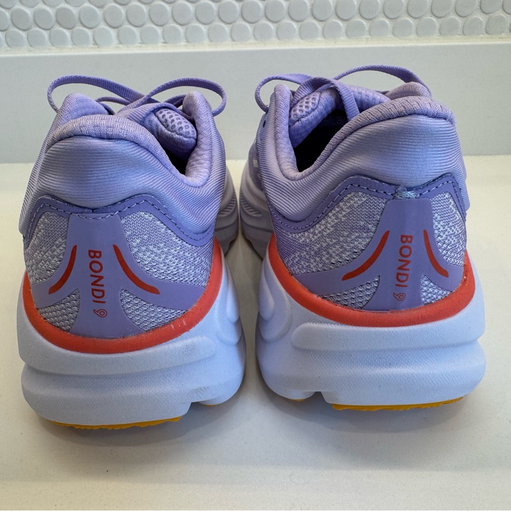Hoka Bondi 9 Women's Sneakers lavender aster flower starlight glow NEW size 6.5 - Picture 9 of 10
